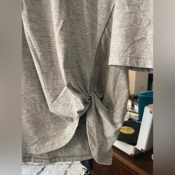 Simply Southern Gray Long Sleeve Knotted Shirt - Picture 2 of 3